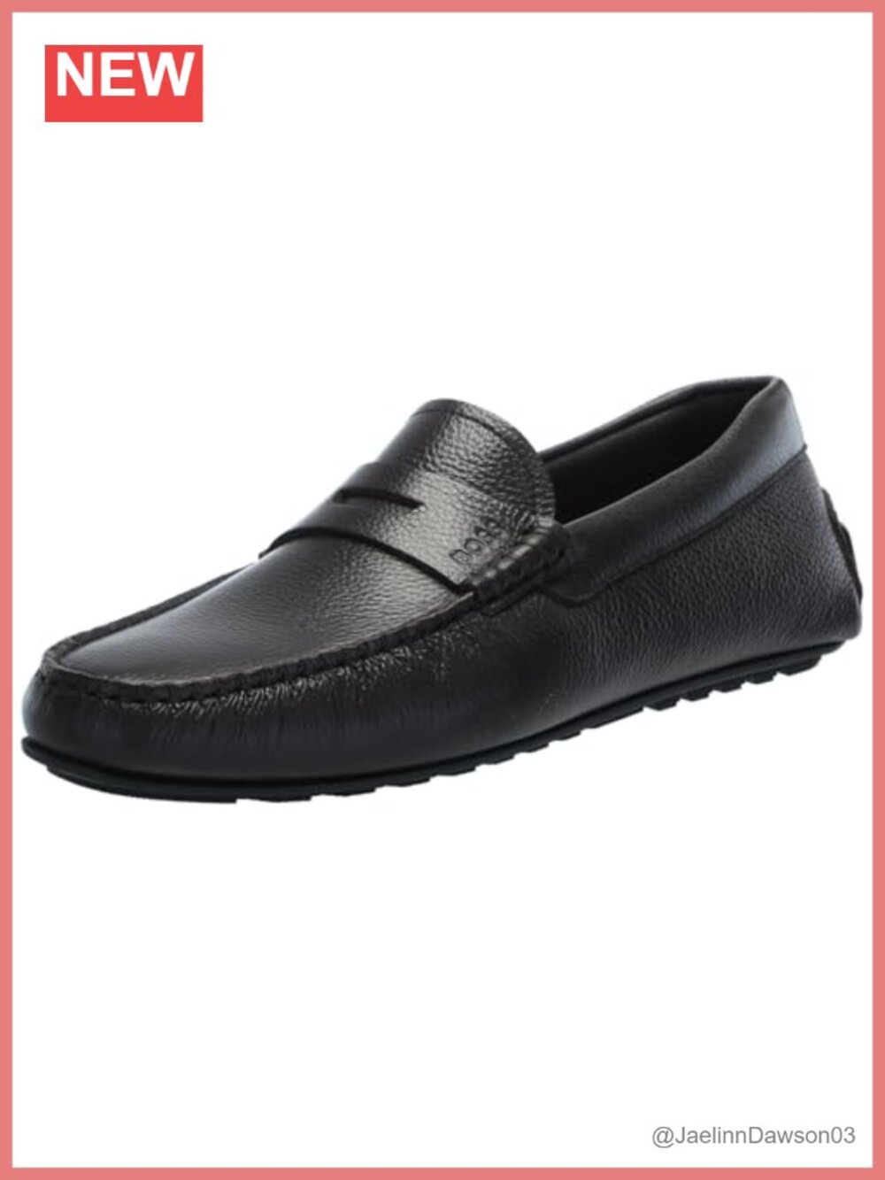 BOSS Women's Grainy Leather Mocc Slip-On Loafers